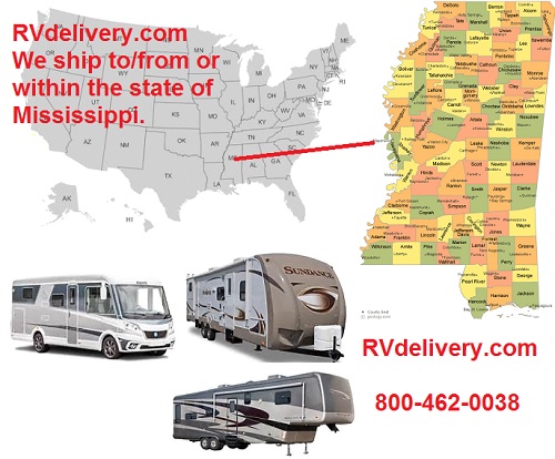 Mississippi RV Transport, MS RV Shipping and Transport